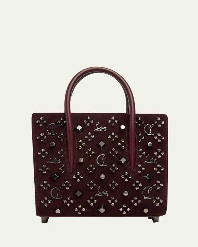Paloma Mini Top-Handle Bag in Loubinthesky Suede